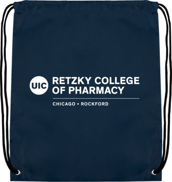 UIC Drawstring Backpack UIC Pharmacy Chicago Rockford - ONLINE ONLY